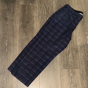 Women’s Navy Checkered Pants